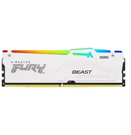 Kingston FURY Beast White/DDR5/16GB/5200MHz/CL40/1x16GB/RGB/White | Gear-up.me