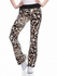 Bebe 309CZ507R321 Flare Trousers for Women, Fancy Leopard