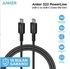 Anker Cable 322 USB-C To USB-C Cable 60W 6ft - Black - A81F6H11