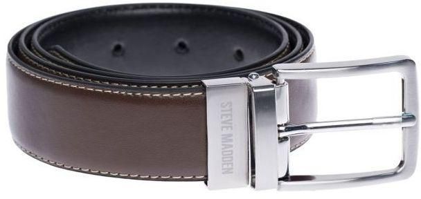 Steve Madden B87002 Casual Belt for Men - Leather, Black, 42 US