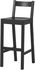 NORDVIKEN Bar stool with backrest - black 75 cm
