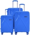 ParaJohn Luggage Sets 3 Piece with Trolley Set With Lightweight Polypropylene Shell 8 Spinner Wheels For Travel, Blue