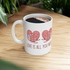 Skeleton Valentine Heart Candy Valentine's Day Printed Mug مج مطبوع لعيد الحب , مج سيراميك
