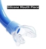 Conquest Front Swimming Snorkel Breathing Tube Silicone Mouth Piece, Blue