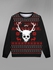 Gothic Christmas Elk Skull Letters Print Sweatshirt For Men - 6xl