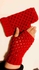 Handmade Crochet Fingerless Gloves -Red Color