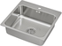 LÅNGUDDEN Inset sink, 1 bowl - stainless steel 56x53 cm