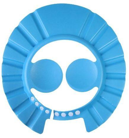 غطاء استحمام لرأس الأطفال قابل للتعديل مع واقي للأذن - أزرق