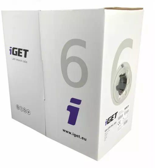 Network cable iGET CAT6 UTP PVC Eca 305m/box, cable wire, with fire reaction class Eca | Gear-up.me