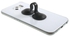 Telephone Shaped Dual Suction Silicone Stand Cable Winder for iPhone Samsung Smartphone - Black