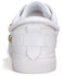 Tauntte Fashion PU Leather Men Shoes Breathable Korean Flat Anti-Slip Sneakers (White)