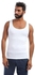 Dice 100% Cotton Three Sleeveless Solid Men T-shirt -White