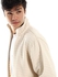 eezeey Zip Through Neck Stitched Lightweight Jacket With Sided Pockets - Off White