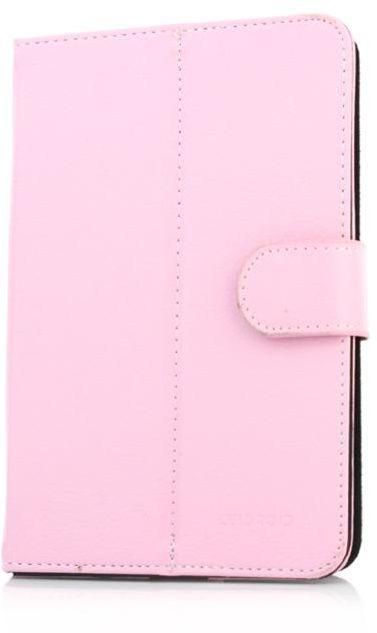 Universal 7 Inch Tablet Case Folio Leather Folding Flip Cover for Xtouch, iTouch, Wintouch, Symphony, Samsung and Other Similar Size 7 Tablets - Pink