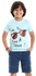 Andora Baby Blue, Black & Red "Can You Keep A Secret" Tee