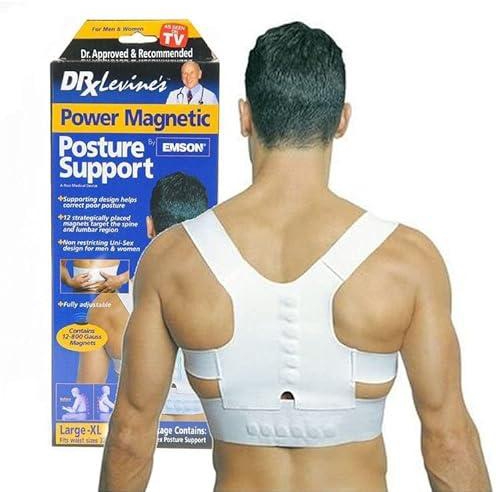 one piece magnetic therapy posture corrector men 39 s and women 39 s orthopedic corset back waist support with shoulder brace medical corset 1pc 370827262