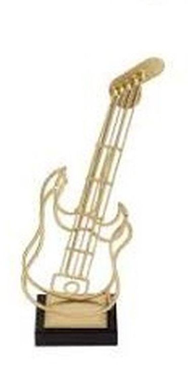 General Gold Guitar-shaped Decor With A Black Base