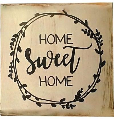 Home Sweet Home Printed Wooden Plaque Beige
