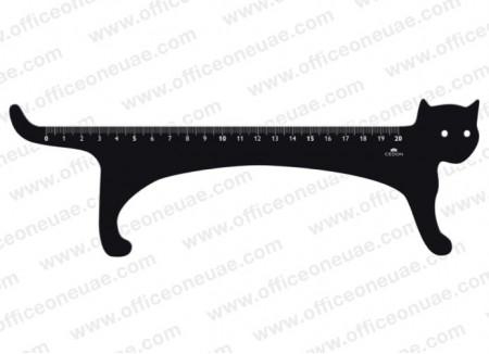 CEDON Acrylic Ruler CAT, 20 cm, Black