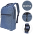 Iconz London Laptop Backpack, 15.6 Inch, Dark Blue- 4012