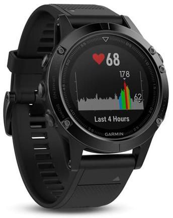 Garmin Fenix 5 GPS Watch Sapphire Edition Black with Black Band