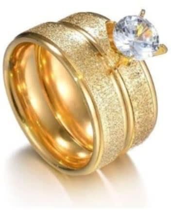 Wedding Ring Set Of 2- Gold