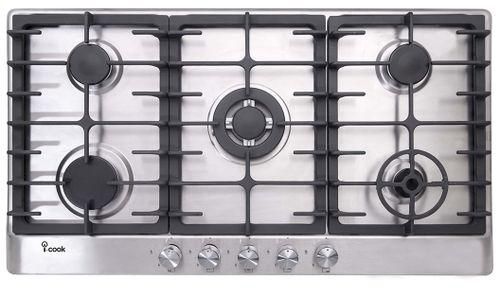 I Cook BH5090S-8-IS - 5 Burners Gas Built-In Hob - Stainless Steel - 90 Cm