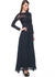 AX Paris D617 Long Sleeve Lace Maxi A Line Dress for Women - Navy, 10 UK