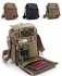 Sanwood Man's Simple Causal Canvas Rucksack Multifunctional Outdoors Shoulder Sling Bag-Black
