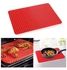 Baking Mats Non-Stick Silicone Pyramid Pan Baking Sheet Pastry Cooking Mat Oven Liner Tray Red