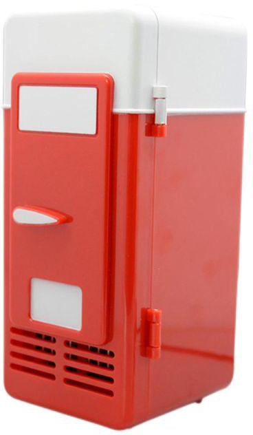 Generic USB Mini Car Refrigerator Freezer Compact Cooler For 1 Can Hiking Red