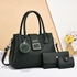Black Women Rough Surface Leather design 2 in 1 Ladies Handbag