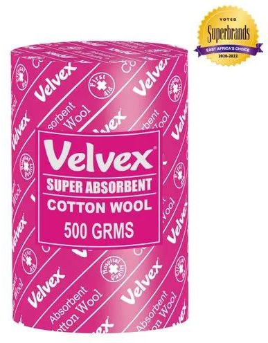 Velvex White Cotton Wool 500 Grams 1 Roll Velvex is the only brand in East Africa with quality certification from numerous international organizations. Velvex cotton