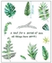 Nordic Plant Leaves Wall Sticker Multi Color