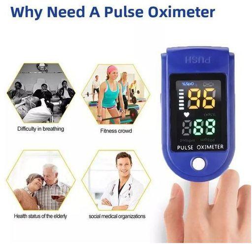 Digital Fingertip Pulse Oximeter Blood Oxygen Saturation & Heart Rate Monitor