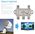 Generic OR 4 X 1 DiSEqc Wideband Switch Connect Dishes LNB For Satellite Receiver-Silver