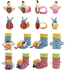 SYOSI Wrist Rattles Foot Finder Rattle Sock, Rattle Toy, Arm Hand Bracelet Rattle, Feet Leg Ankle Socks, Present Gift (4 Bugs)