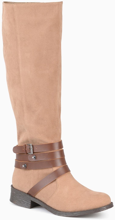 Journee Collection 'Jen' Suede Strappy Boots