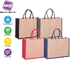 TwoTone Jute Bag Tote Bag Color Handle Shopping Jute Bag (4 Colors)