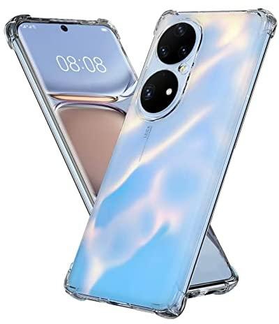 Compatible with Huawei P50 Pro Case Air Cushion Soft TPU Shock Absorption Anti-Slip Grip Soft Transparent Back Cover Bumper Shell for Huawei P50 Pro Clear