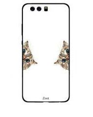 Zoot Sneaky Cat Pattern Back Cover forHuawei P10 Plus- Multi Color