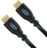 Twisted Veins HDMI Cable (10 ft / 3m) High Speed, Right Angle Adapter & Velcro Cable Ties Black/Blue