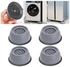 4-Piece Anti-Vibration Foot Pads for Universal Washing Machines Grey