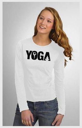 تيشيرت بطبعة "Yoga" أبيض