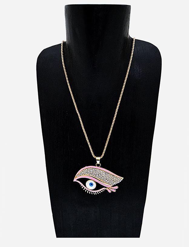 ZISKA Eye Pendant Necklace - Gold