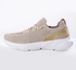Activ Hard Rubber Sole Decorative Lace Slip On Sneakers - Beige