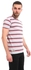 Izor Casual Round Short Sleeves Slip On T-Shirt - Grey & Red