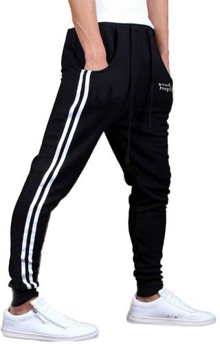 Men's Casual Pants Mid Waisted Striped Loose Pants