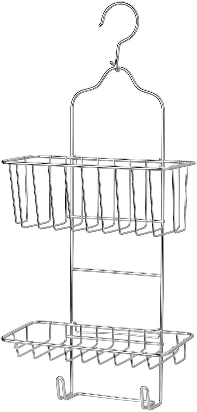 KROKFJORDEN Shower hanger, two tiers - zinc plated 24x53 cm