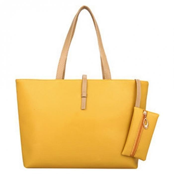 Top Handle Bag For Women Yellow Color